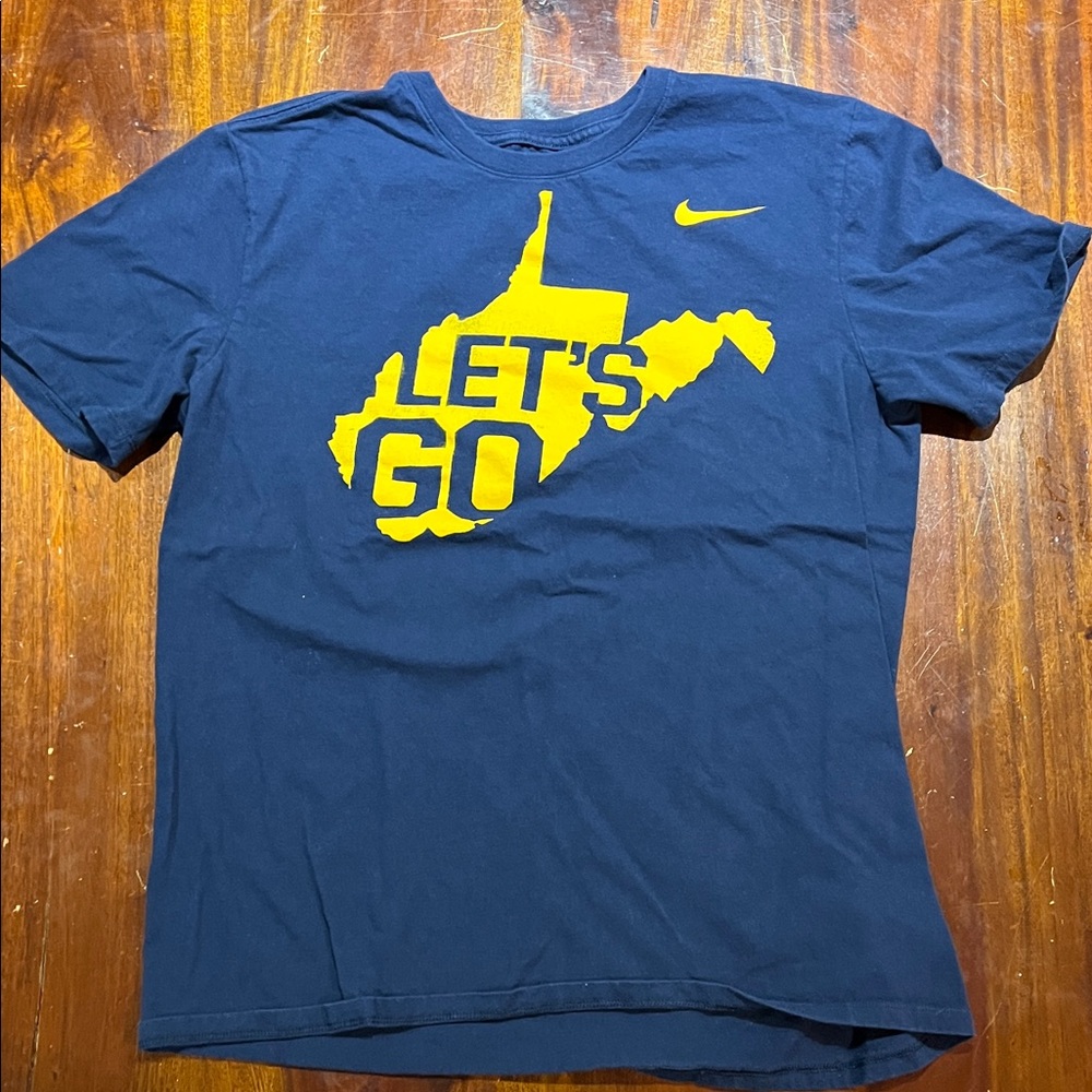 Nike Navy Blue West Virginia Mountaineers 'Let's Go' T-Shirt